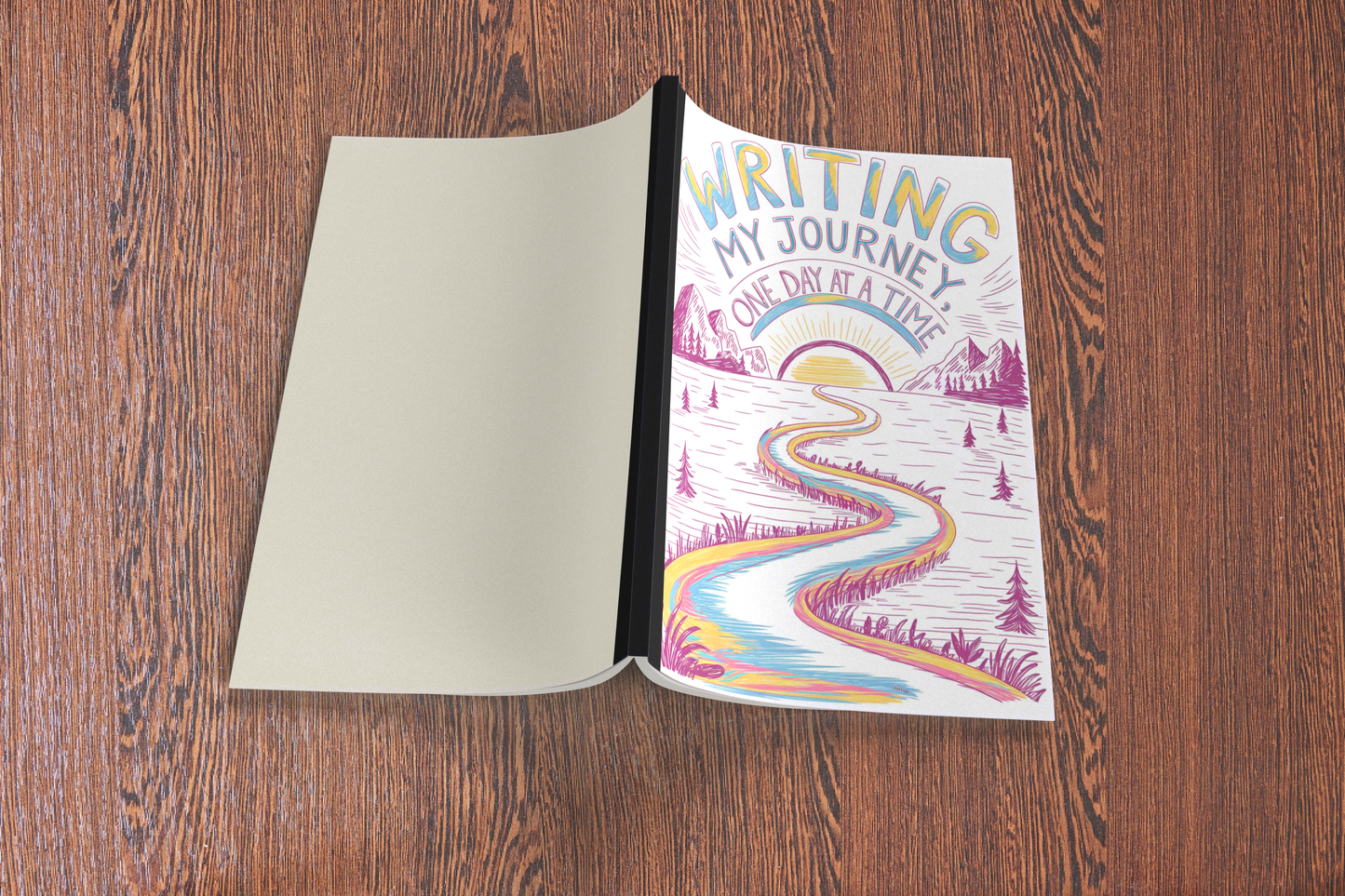 Writing My Journey One Day At A Time Composition Notebook
