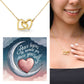 Peace Begins The Moment You Choose Yourself: Interlocking Hearts Necklace - Mental Health Gift, Self-Love, Anxiety, PTSD Support
