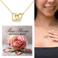Peace Blooms Where Love Is Planted: Interlocking Hearts Necklace - Mental Health Gift, Self-Love, Anxiety, PTSD Support
