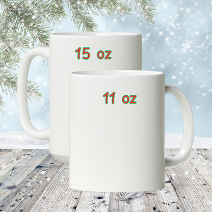 Labrador Retriever (Yellow) Personalized Christmas Dog Anatomy Mug, Funny Holiday Gift for Dog Lovers, Festive Dog Breed Coffee Cup