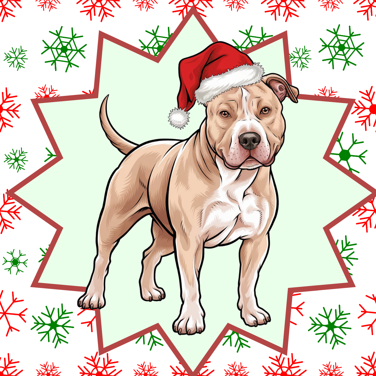 Pitbull (Fawn) Personalized Velveteen Plush Blanket - "Bark The Halls" | Cozy Holiday Gift for Dog Lovers