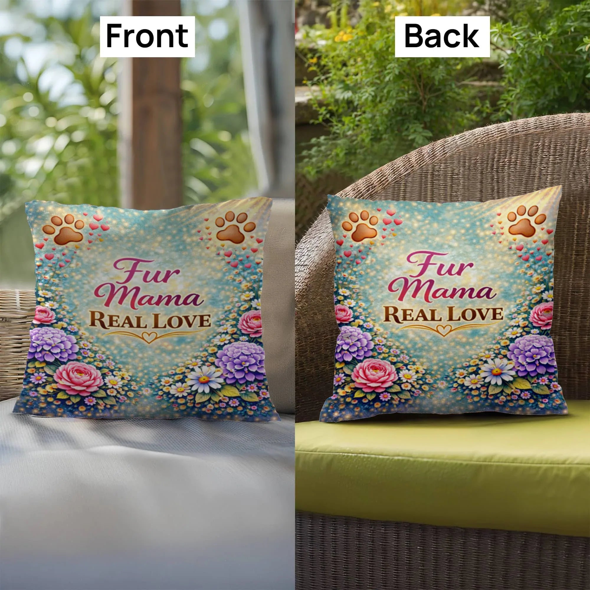 Shop our premium fur mama real love throw pillow from MySisterIsASurvivor.