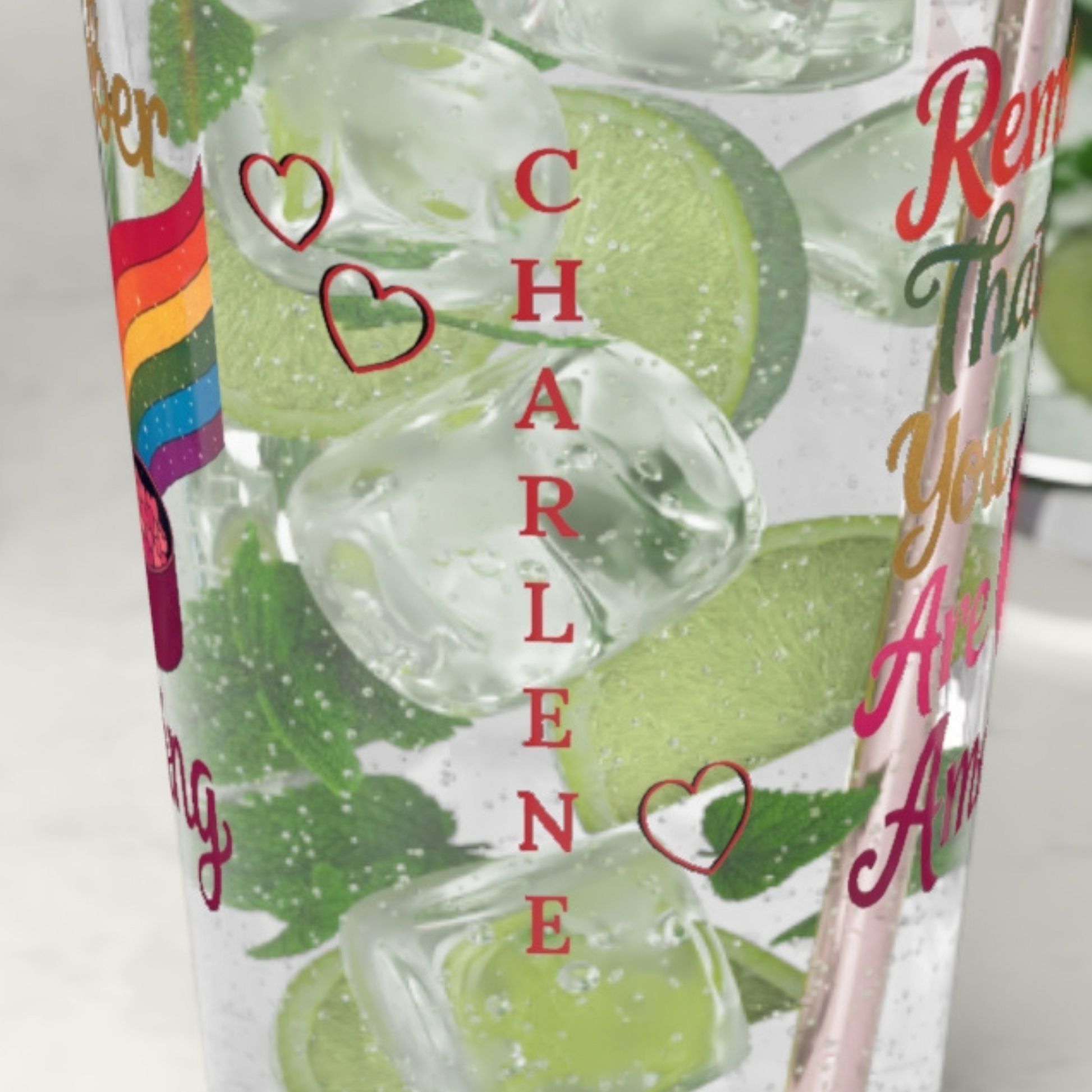 Remember That You Are Amazing: Personalized Valentine's Day Affirmation Pint Glass – Valentine's Day Self-Care Gift, Mindful Positivity Drinkware