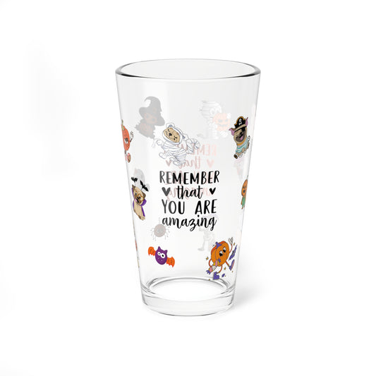 Remember That You Are Amazing, Halloween Pint Glass, 16oz - Perfect for Positive Sips & Fall Fun