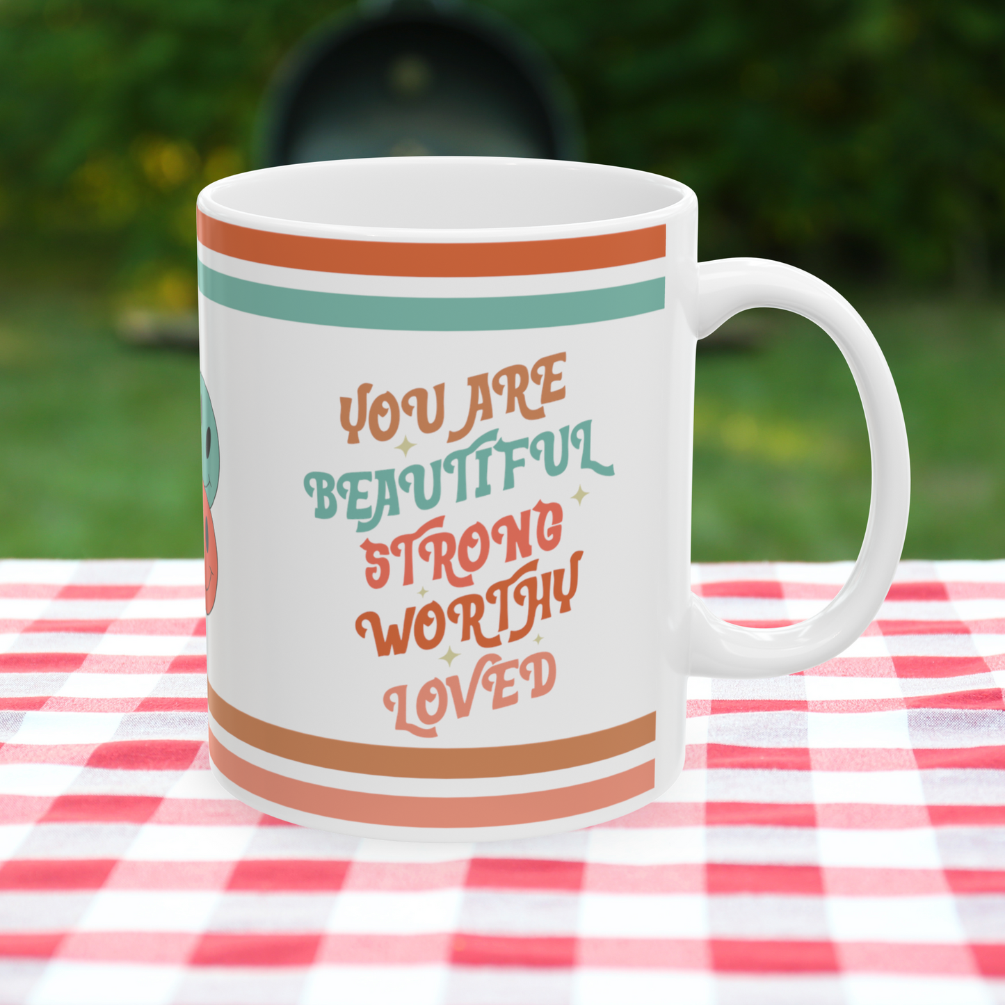 You Are Beautiful Strong Worthy Loved Retro Ceramic Mug, (11oz, 15oz)