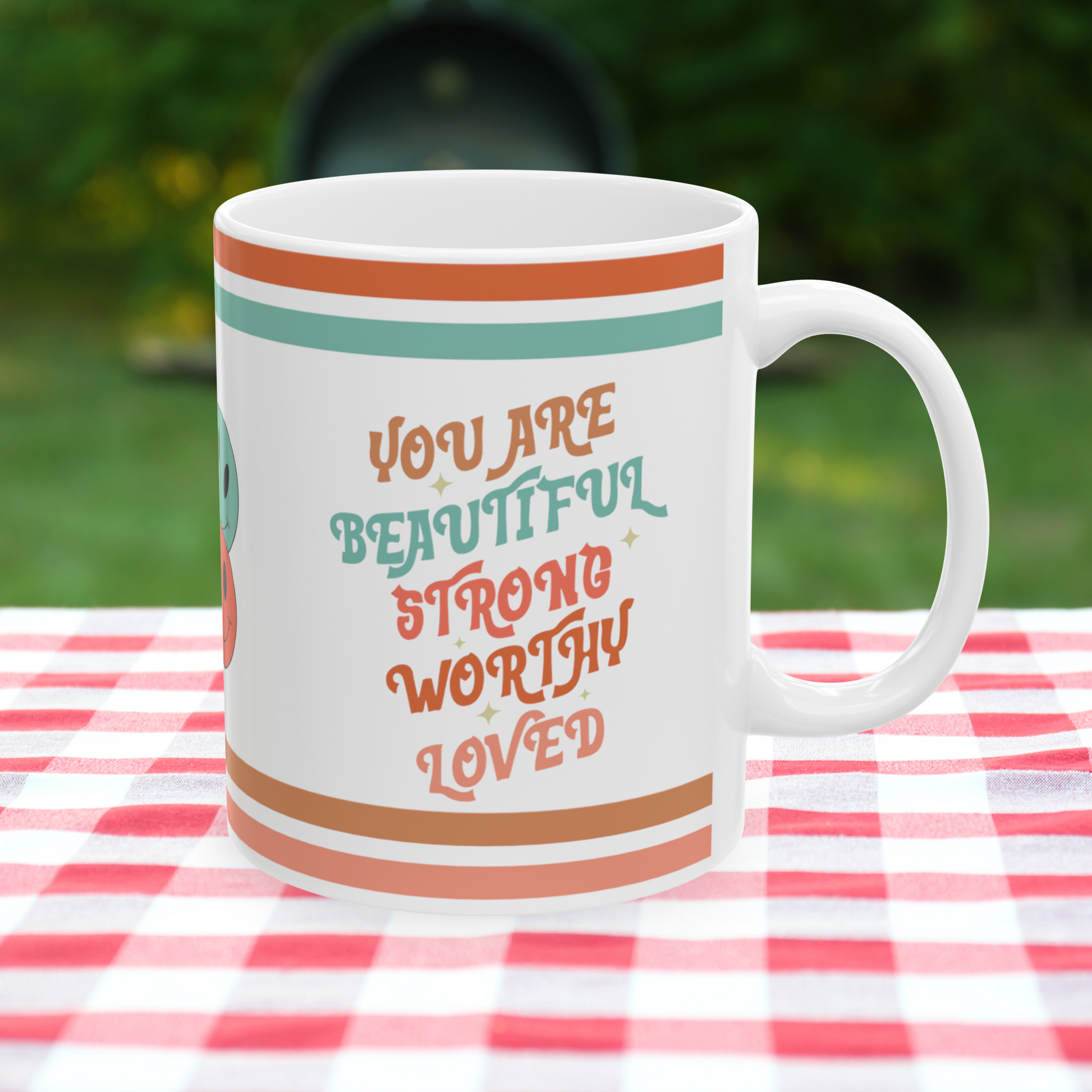 You Are Beautiful Strong Worthy Loved Retro Ceramic Mug, (11oz, 15oz)