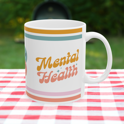 Mental Health Retro Ceramic Mug, (11oz, 15oz)
