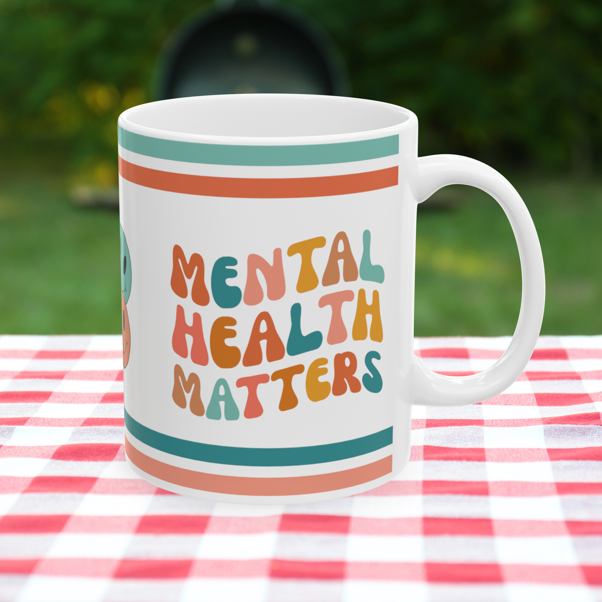 Mental Health Matters Retro Ceramic Mug, (11oz, 15oz)
