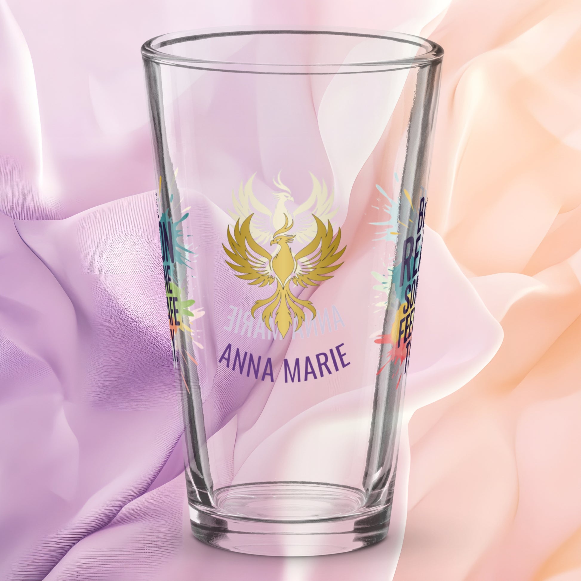 Be the Reason Someone Feels Safe Today pint glass, inspiring survivor quote, encouragement awareness gift