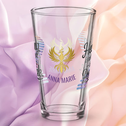 Healing Is Not Linear But It Is Possible pint glass, PTSD recovery support gift, trauma awareness glass