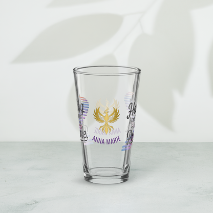Healing Is Not Linear But It Is Possible pint glass, PTSD recovery support gift, trauma awareness glass