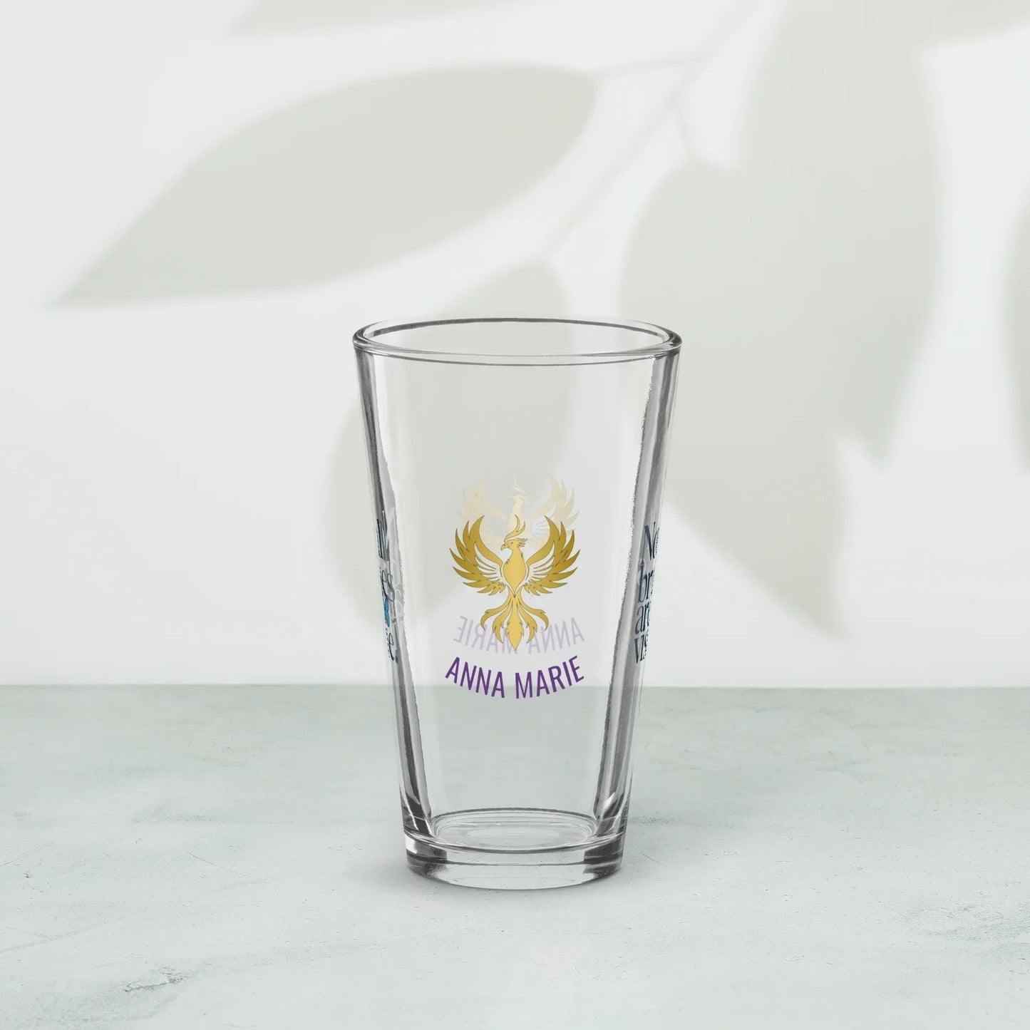 Shop our premium rise reclaim pint glass not all bruises from MySisterIsASurvivor.