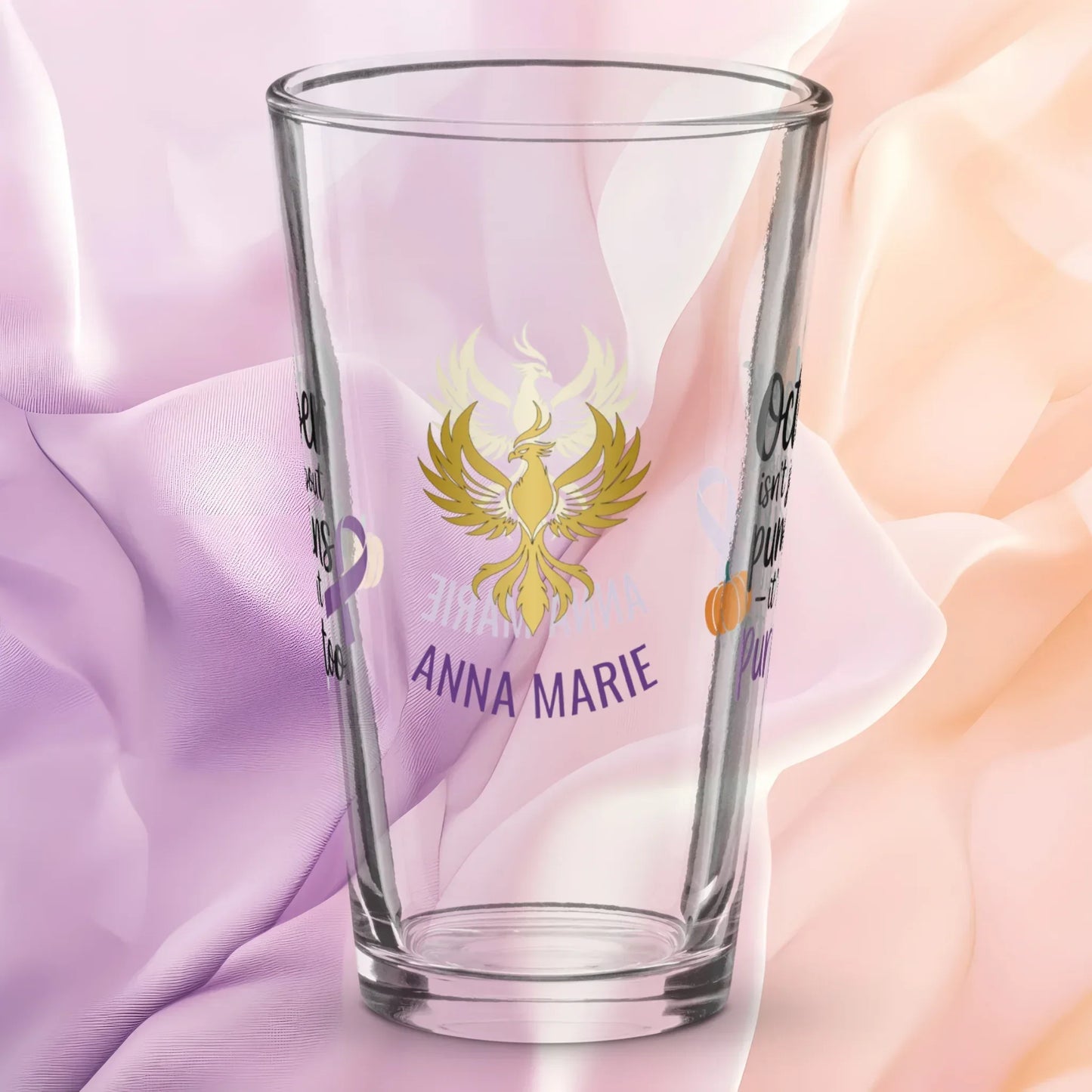 Shop our premium rise reclaim pint glass october isnt just from MySisterIsASurvivor.