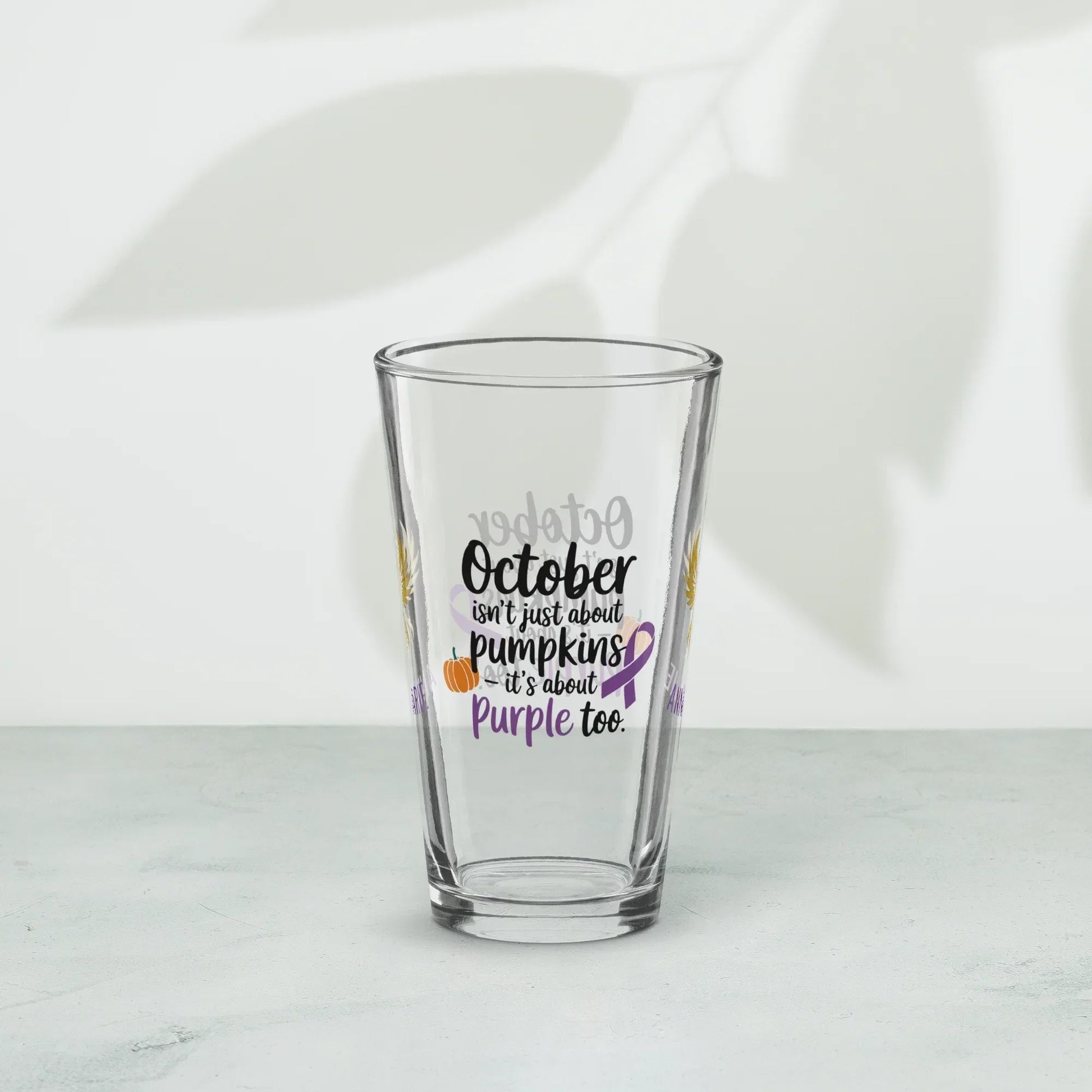 Shop our premium rise reclaim pint glass october isnt just from MySisterIsASurvivor.