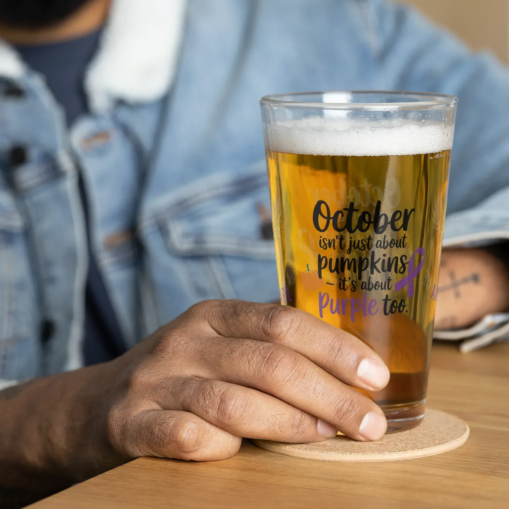 Shop our premium rise reclaim pint glass october isnt just from MySisterIsASurvivor.