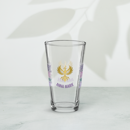 Speak Out Stand Up Show Support pint glass, domestic violence advocacy gift, awareness empowerment design