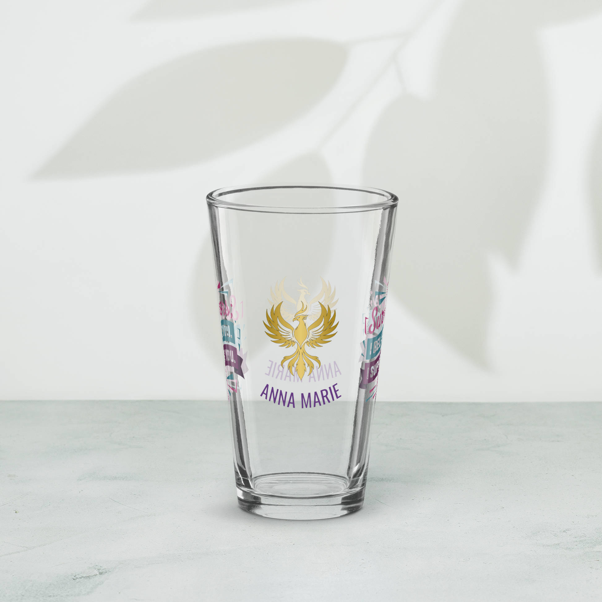 To Survivors I Believe You I Support You pint glass, survivor advocacy awareness drinkware gift