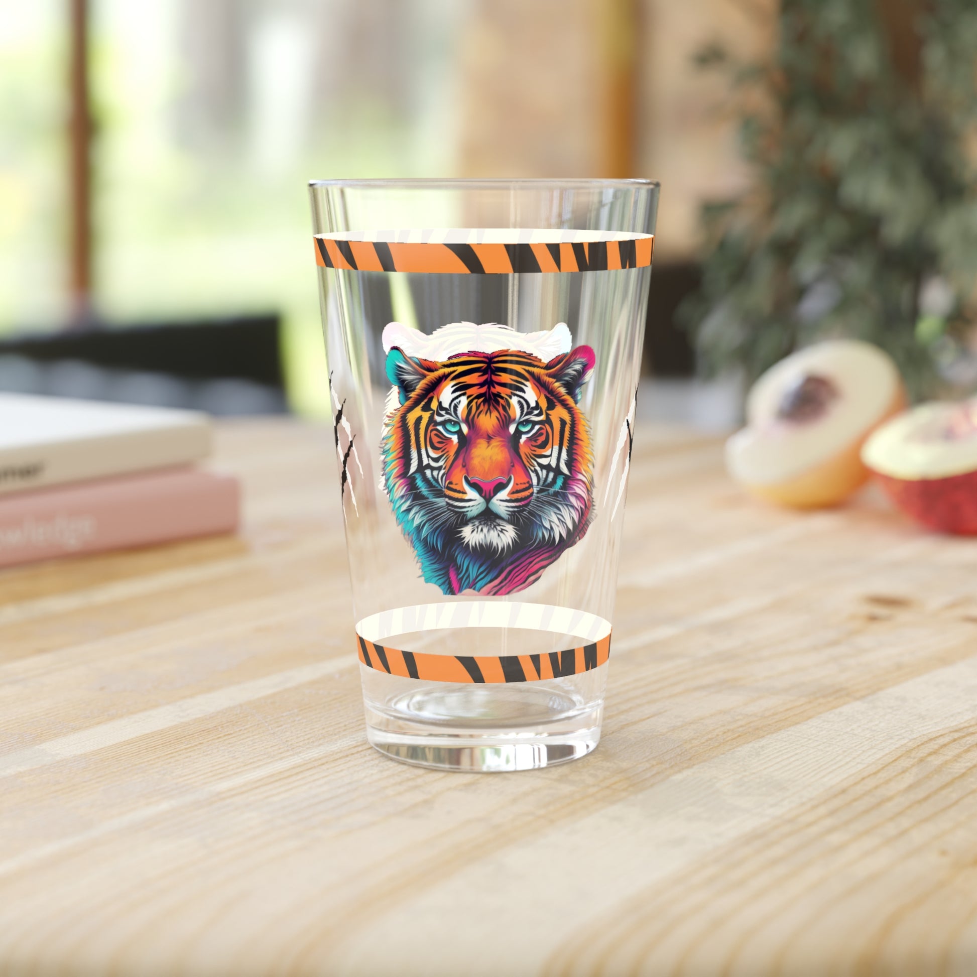 Roar to Renewal 16oz Tiger Pint Glass - Inspiring Strength, Courage, and Empowerment