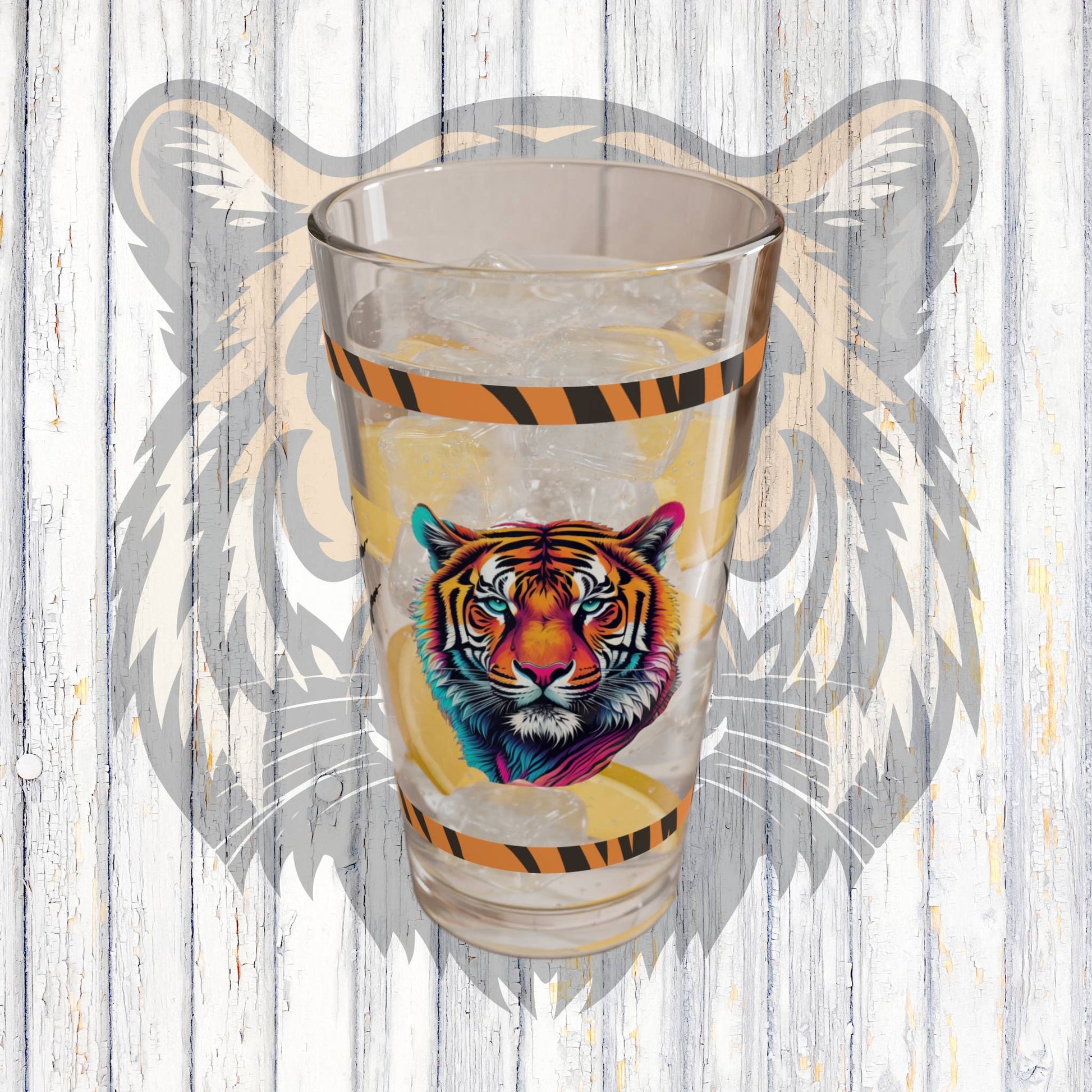 Roar to Renewal 16oz Tiger Pint Glass - Inspiring Strength, Courage, and Empowerment