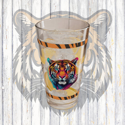 Roar to Renewal 16oz Tiger Pint Glass - Inspiring Strength, Courage, and Empowerment