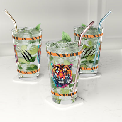 Roar to Renewal 16oz Tiger Pint Glass - Inspiring Strength, Courage, and Empowerment