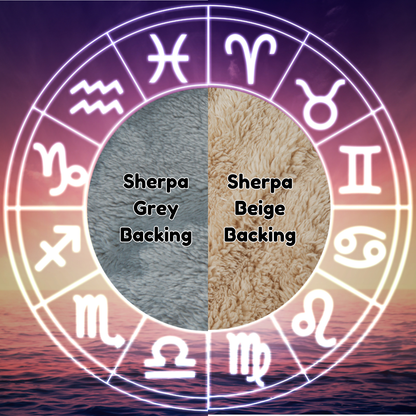 Sagittarius Sherpa Blanket - Personalized Astrology Throw for Zodiac Lovers, Custom Horoscope Gift, Star Sign Cosmic Blanket, Zodiac Star Throw