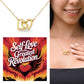 Self-Love Is The Greatest Revolution: Interlocking Hearts Necklace - Mental Health Gift, Self-Love, Anxiety, PTSD Support