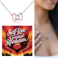 Self-Love Is The Greatest Revolution: Interlocking Hearts Necklace - Mental Health Gift, Self-Love, Anxiety, PTSD Support