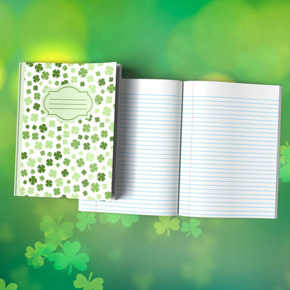Shamrock Composition Notebook – Premium St. Patrick's Day Journal with Wide-Ruled Lines (S19)