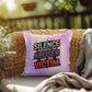 Silence Protects the Abuser, Not the Victim - Personalized Indoor/Outdoor Pillow, Survivor Gift