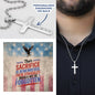 Their Sacrifice Is Remembered cross necklace - memorial jewelry honoring veterans and healing through remembrance