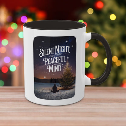 Silent Night, Peaceful Mind - Colorful Christmas Mugs, 11oz