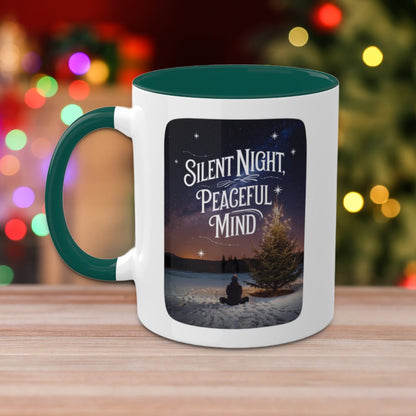 Silent Night, Peaceful Mind - Colorful Christmas Mugs, 11oz