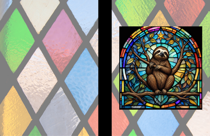 Sloth - Stained Glass Zoo Animals Composition Notebook