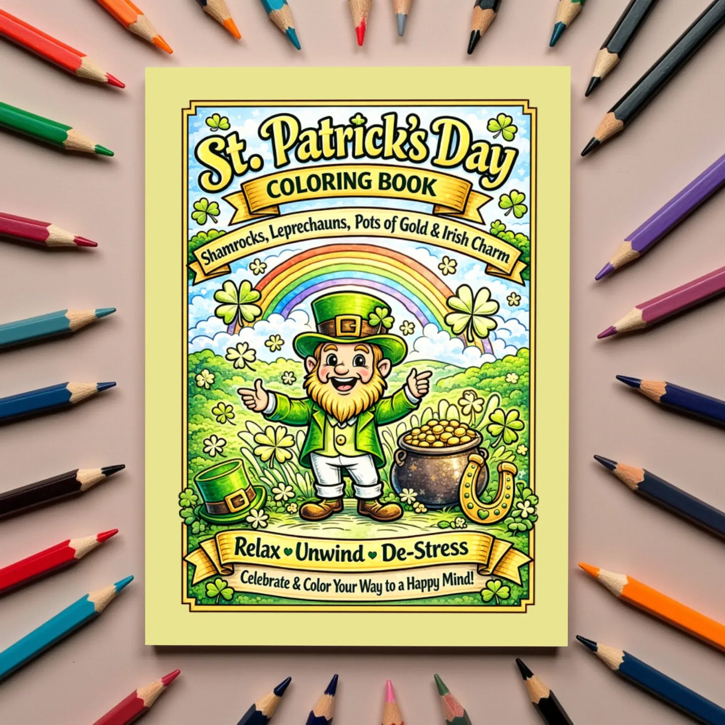 Shop our st patricks day coloring book shamrocks leprechauns pots of gold irish charm featuring the Default Title style option from MySisterIsASurvivor.