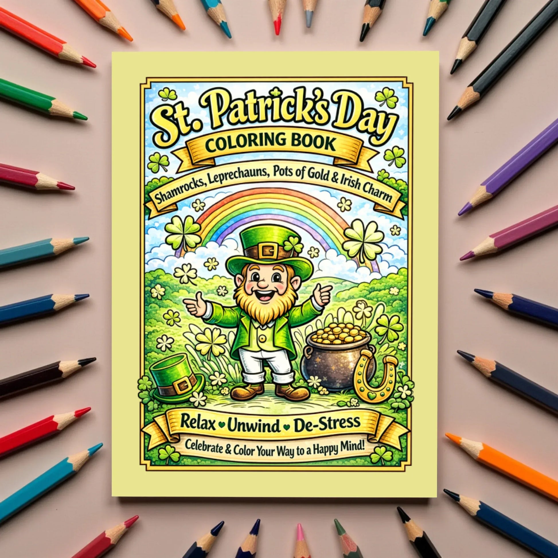 Shop our st patricks day coloring book shamrocks leprechauns pots of gold irish charm featuring the Default Title style option from MySisterIsASurvivor.