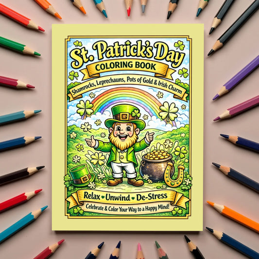 Shop our st patricks day coloring book shamrocks leprechauns pots of gold irish charm featuring the Default Title style option from MySisterIsASurvivor.