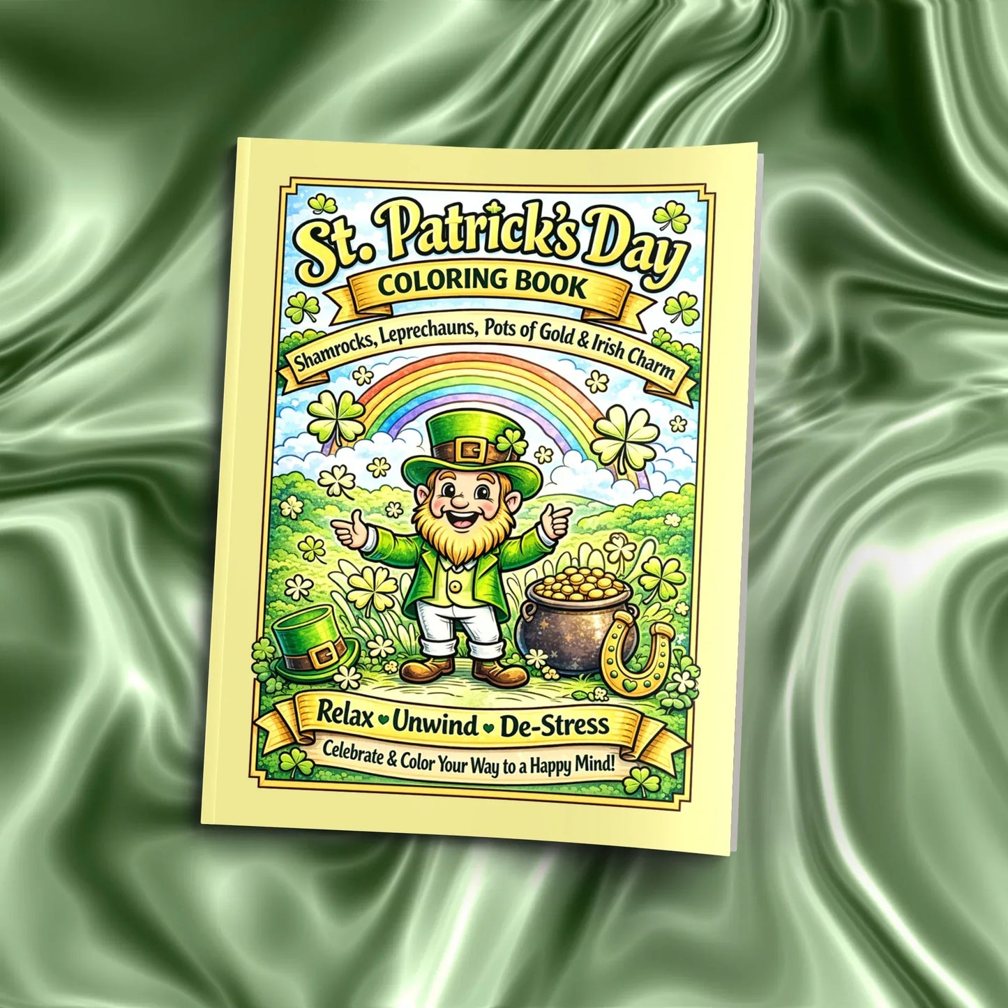 Shop our premium st patricks day coloring book shamrocks leprechauns pots of gold irish charm from MySisterIsASurvivor.
