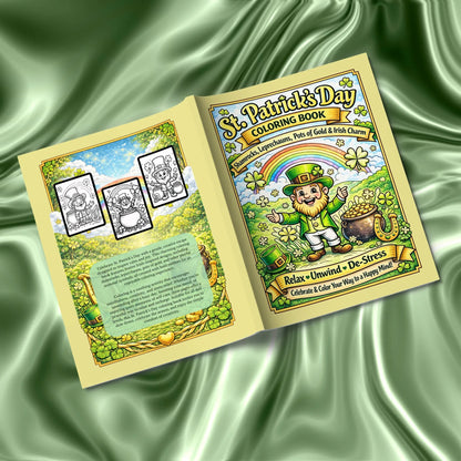 Shop our premium st patricks day coloring book shamrocks leprechauns pots of gold irish charm from MySisterIsASurvivor.