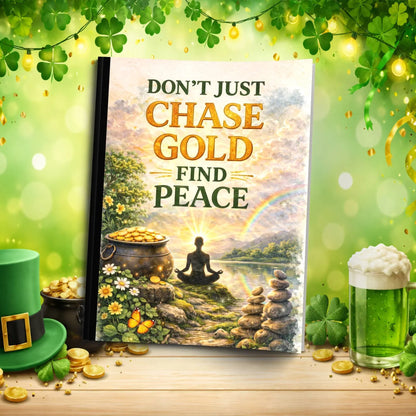 Shop our dont just chase gold find peace st patricks day journal featuring the Standard Blue Lined style option from MySisterIsASurvivor.
