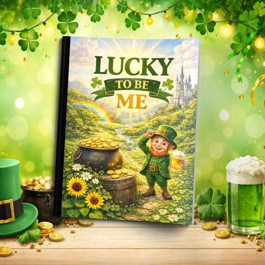 Shop our lucky to be me st patricks day journal featuring the Standard Blue Lined style option from MySisterIsASurvivor.
