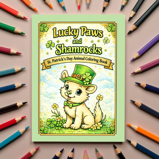 Shop our lucky paws and shamrocks st patricks day animal coloring book featuring the Default Title style option from MySisterIsASurvivor.