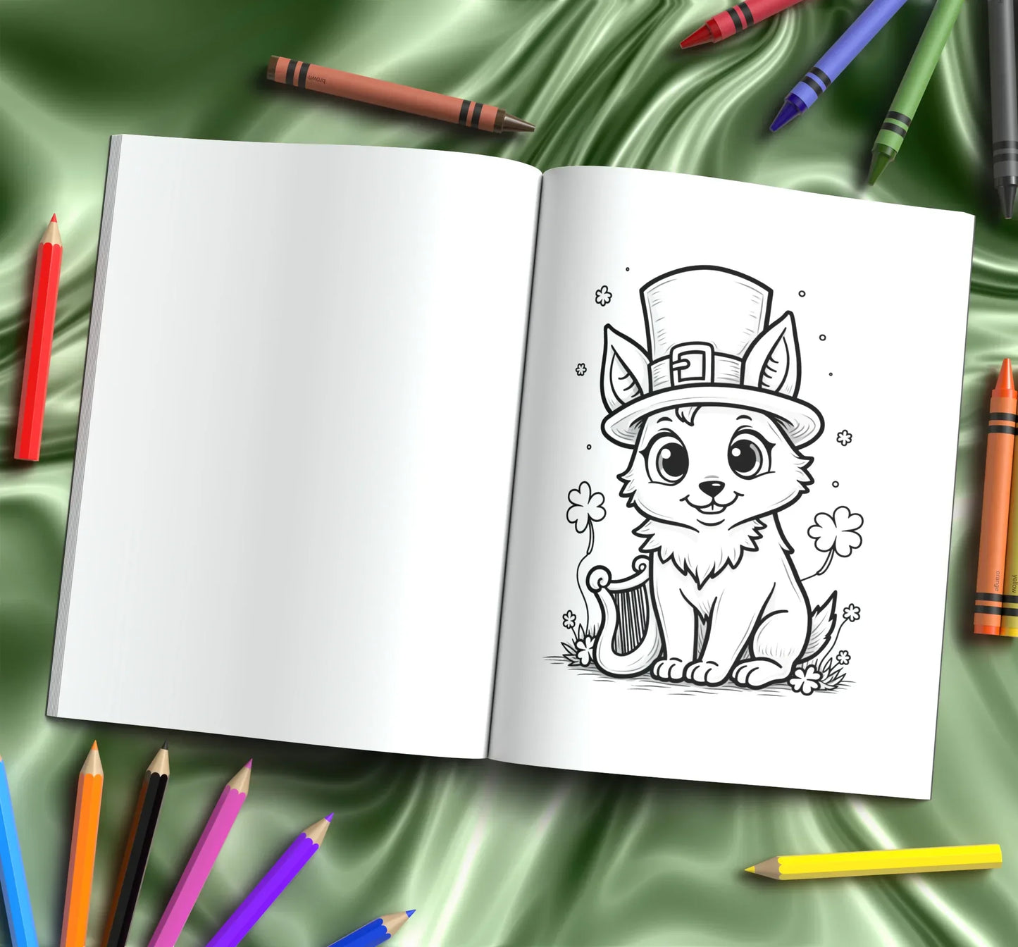 Shop our premium lucky paws and shamrocks st patricks day animal coloring book from MySisterIsASurvivor.