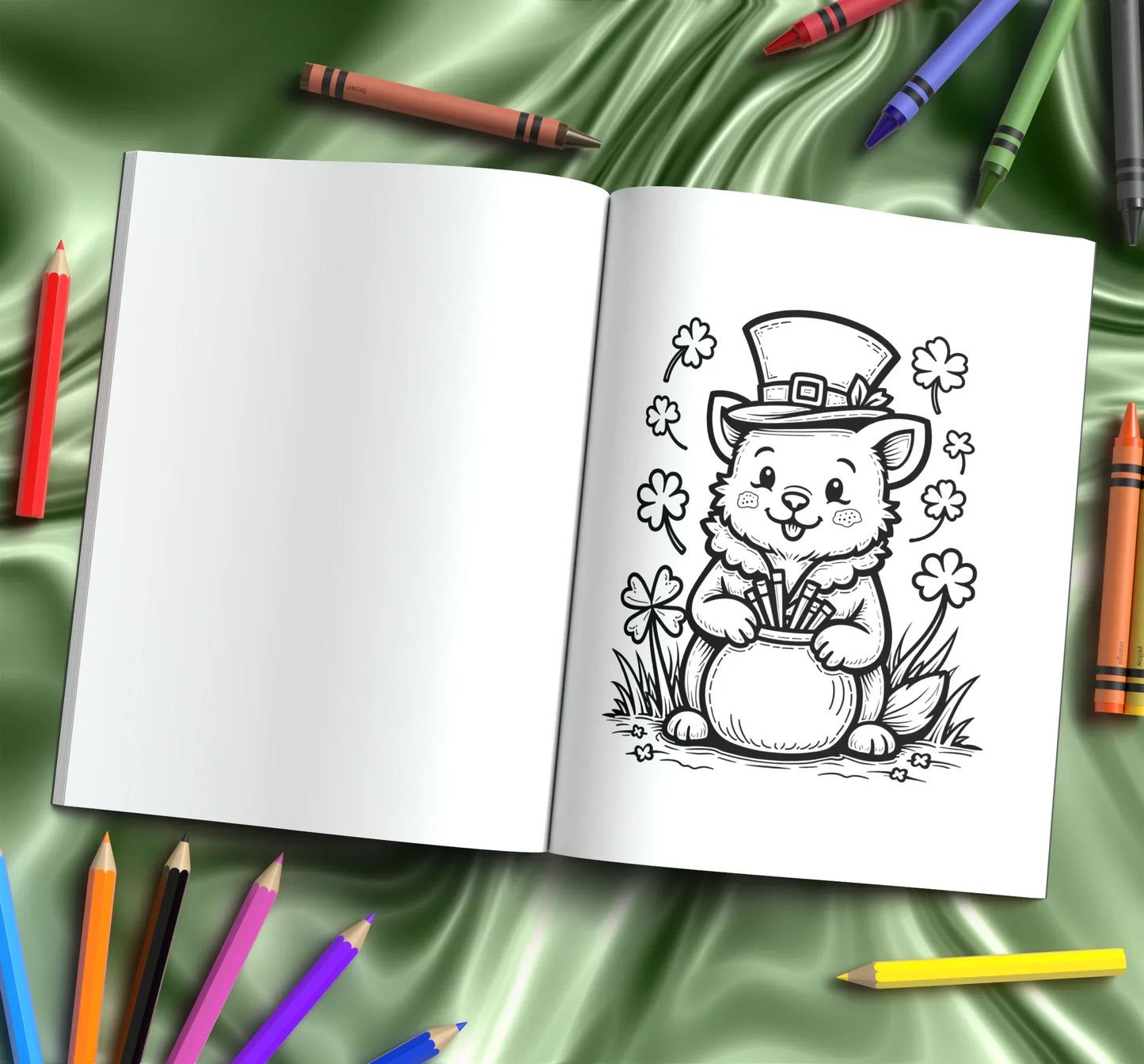 Shop our premium lucky paws and shamrocks st patricks day animal coloring book from MySisterIsASurvivor.