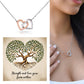 Strength and Love Grow From Within: Interlocking Hearts Necklace - Mental Health Gift, Self-Love, Anxiety, PTSD Support