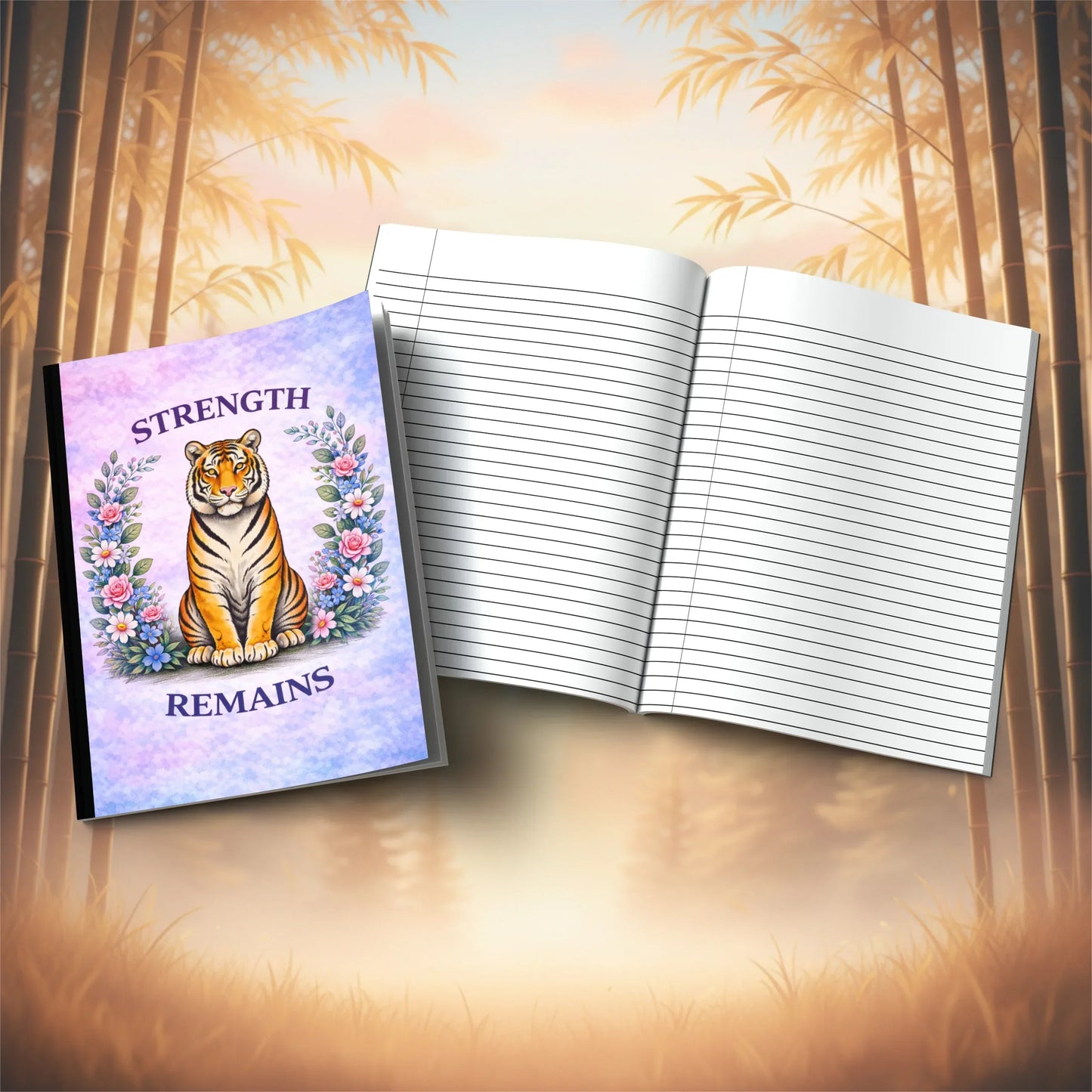 Shop our premium strength remains tiger composition notebook from MySisterIsASurvivor.
