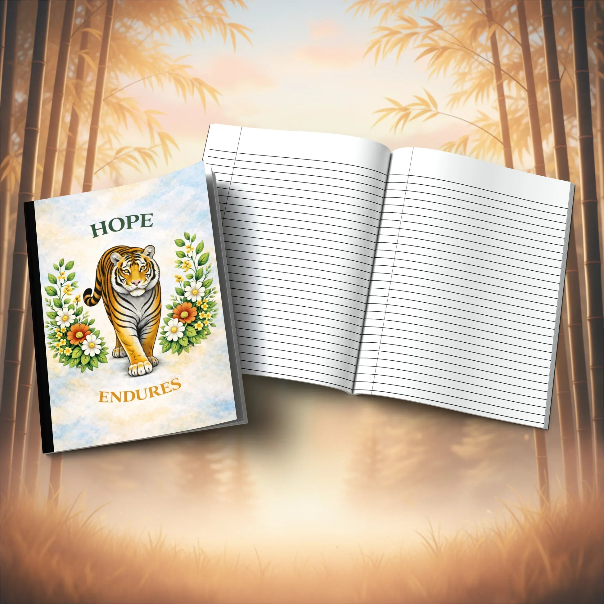 Shop our premium hope endures tiger composition notebook from MySisterIsASurvivor.