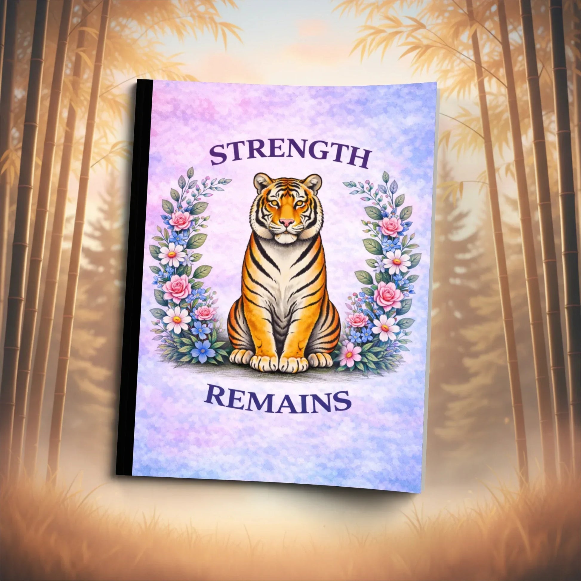 Shop our strength remains tiger composition notebook featuring the Standard Blue Lined style option from MySisterIsASurvivor.