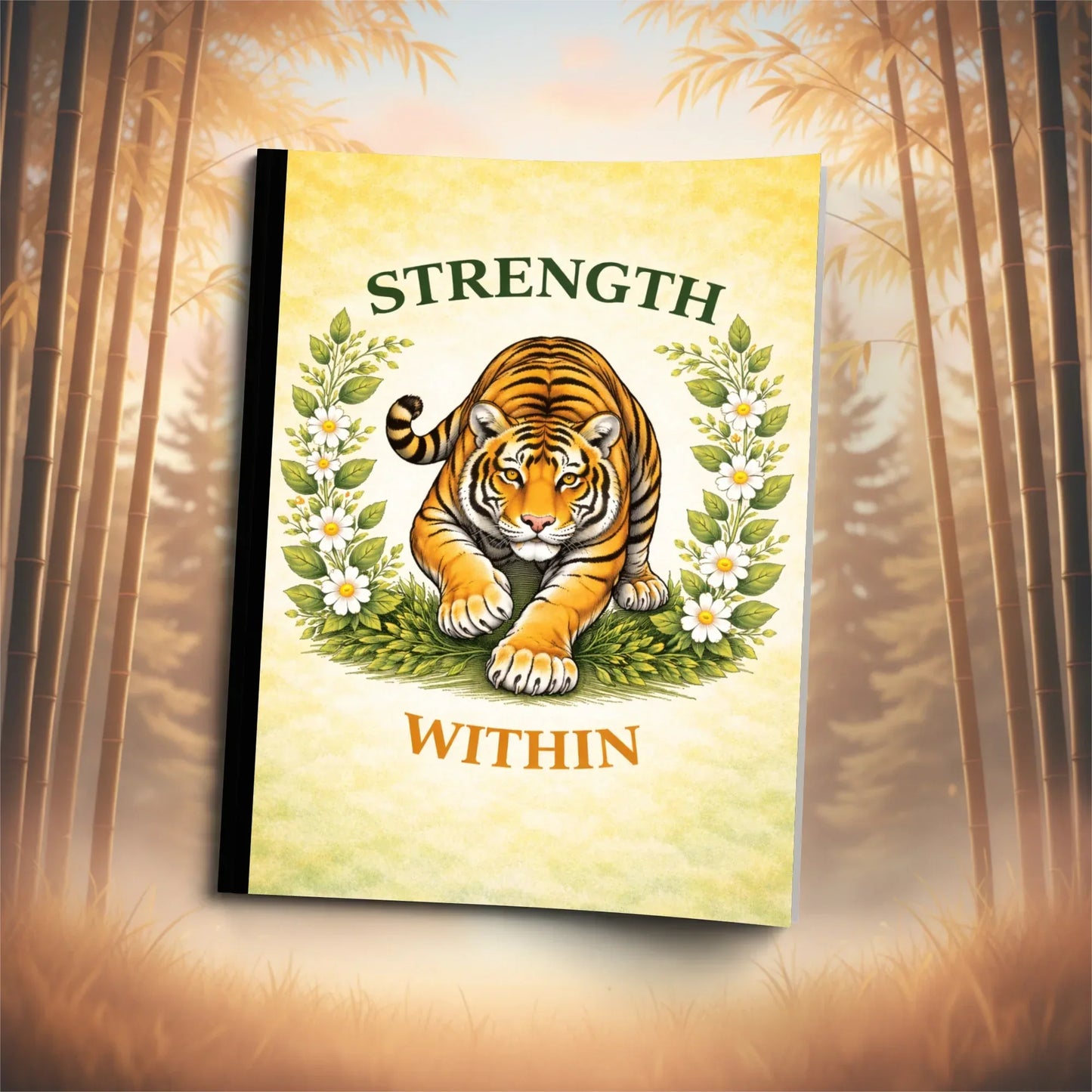 Shop our strength within tiger composition notebook featuring the Standard Blue Lined style option from MySisterIsASurvivor.