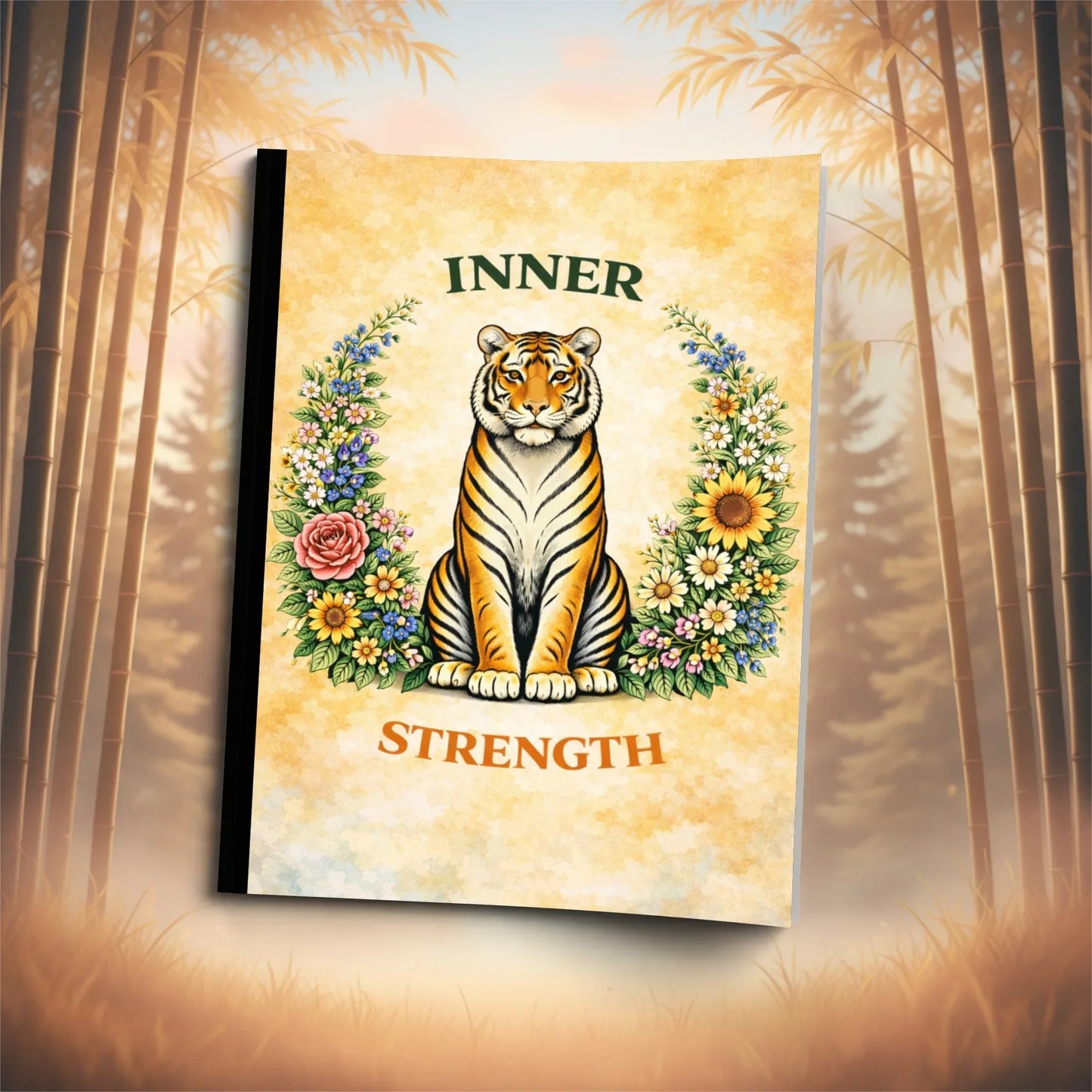 Shop our inner strength tiger composition notebook featuring the Standard Blue Lined style option from MySisterIsASurvivor.